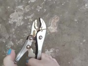 Love playing with power tools with my feet 16/16