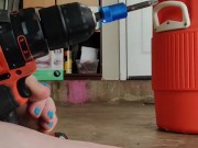 Love playing with power tools with my feet 7/16