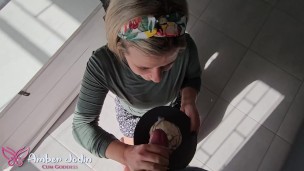 Amber Eats A Big Juicy Load Off A Creamy Doughnut