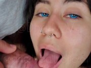 My girlfriend asked me to comfort her friend, so I made her suck my cock. 6/16