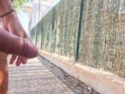 Hot Compilation - Exhibitionist fitness couple - naked on a public road - Risky masturbation