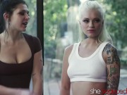 Brunette Babe Uses Dildo In 3some Oral 3/16