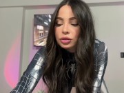 Playing video games I get fucked by a spider woman fetish fulfilled with amazing deep blowjob 2/16