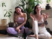 Ersties - Sexy Hailey gets penetrated with long glass dildo 4/16