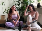 Ersties - Sexy Hailey gets penetrated with long glass dildo 6/16