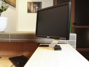 She was still on the clock when she had my hard dick in her mouth. 1/16