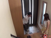 Japanese brunette Mai Misato naked on bed masturbating uncensored. 1/16