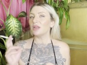 How long can you last? Hot Blonde Milf w Big Tits Wants You to Jerk Off While She Smokes In A Bikini 9/16