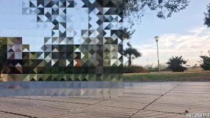 Exhibitionist Couple: Guy masturbating his big cock with a fleshlight in public places - girl naked