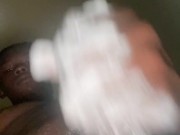 Soaping my dick till i cum