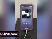 Big boobs babe flashing YOU at front door, lipstick staining makeup, creamy orgasm fingers, crying candid - Lelu Love 13/16