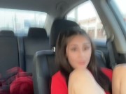 Little Slut Strips & Fingers Herself In The Car While She Gets Driven Around 4/16
