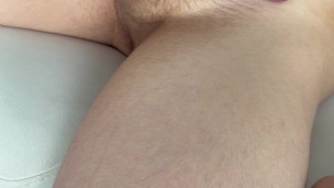 A twink uses a muscle hammer and cums
