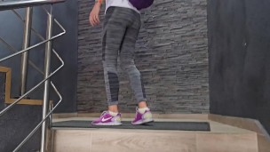 Risky FLASH,PEE n Masturbation in PUBLIC GYM Sauna n SPA