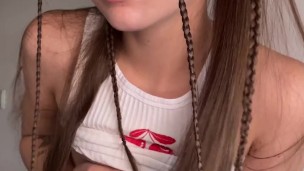 AN OBNOXIOUS BITCH IN A MINISKIRT FUCKED HER ASS BEFORE GOING ON A DATE. GAPE, HUGE PLUG, DEEP ANAL.