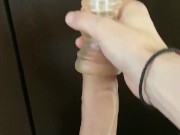 Double cum with masturbator feels so good 4/16