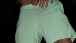 Nice jerk off in the park at night