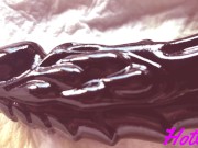 ファンタジーブラックドラゴンディルドで 雌穴をひたすらほじり失禁×２回 人外ディルドで穴責めオナニー 1/16