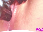 ファンタジーブラックドラゴンディルドで 雌穴をひたすらほじり失禁×２回 人外ディルドで穴責めオナニー 12/16