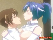 HENTAI PROS - Sex Goddess Fauna Fucks And Sucks Kosuke's Hard Cock To Try And Purify Him 7/16