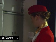 Foursome with two air hostesses in uniform 1/16