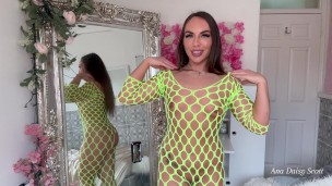 4k TRANSPARENT Fishnet Body Stocking TRY ON HAUL with Mirror View | Ana Daisy TRY ON