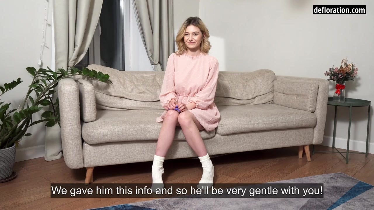 A real man deflowers Lily on the sofa - RedTube