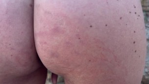 Hotest Blonde MILF Strips On Hike To Finger Her Shaved Pussy For You