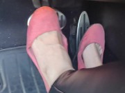 Pedal pumping wearing my black leather pants sporting my dirty old flats 8/16