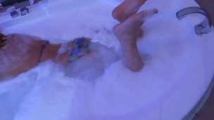 I'm driven crazy with passion by my stepbrother's big cock, I enjoy it in the motel jacuzzi