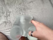 *HUGE CUMSHOT* Rough fucking and draining my cock over my free use toy 10/16