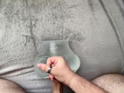 *HUGE CUMSHOT* Rough fucking and draining my cock over my free use toy 12/16