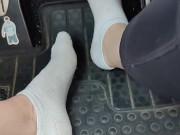 Meet Tiffani and come pedal pumping and revving in white ankle socks 16/16