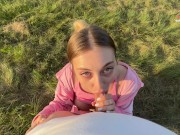 Hot housewife mom with a great body teaches sex, sucks cock and fucks outdoors 6/16