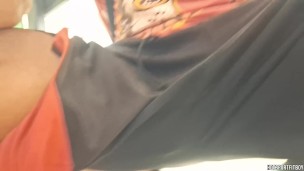 Sexy guy jerking off his cock while shopping in a public store - very risky