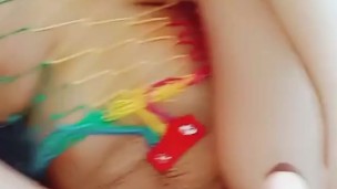 HOTEL STRIPPER SEX PARTY ORGY REAL COSPLAY LAS VEGAS FISHNET