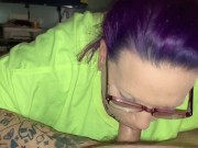 BBW sucking neighbors cock and swallowing 1/16