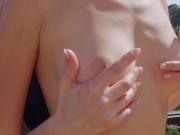 WOWGIRLS Two beautiful girls Shania Vegax and Vilena making out on the balcony and on the bed 1/16