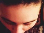 Husband gets bj after a night of drinking