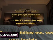 Big tits babe masturbates with big vibrator in NYC hotel room front & back edging orgasm - Lelu Love 1/16