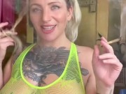 Can you keep up? 420 Edging joi w Hot Blonde w Big Natural Tits Smoking 15/16