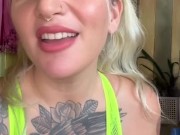 Can you keep up? 420 Edging joi w Hot Blonde w Big Natural Tits Smoking