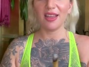 Can you keep up? 420 Edging joi w Hot Blonde w Big Natural Tits Smoking 4/16