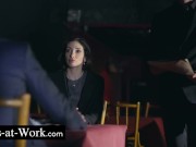 Intense Double Penetration with a babe in lingerie 2/16