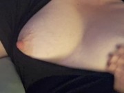 Stroking and bouncing titties 10/16