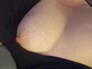 Stroking and bouncing titties 8/16