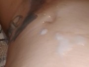 Piscio mentre mi sego e caccio enorme carico di sborra pensando di chiavare il culo della figliastra 14/16