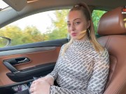 Hot bitch hitchhikes in tight leggings, shows tits and ass and pays for the ride with sex 5/16
