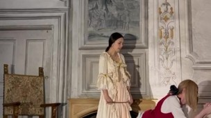 Mistress Iris torment and disciplines her sissy chambermaid