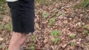  peeing in forest